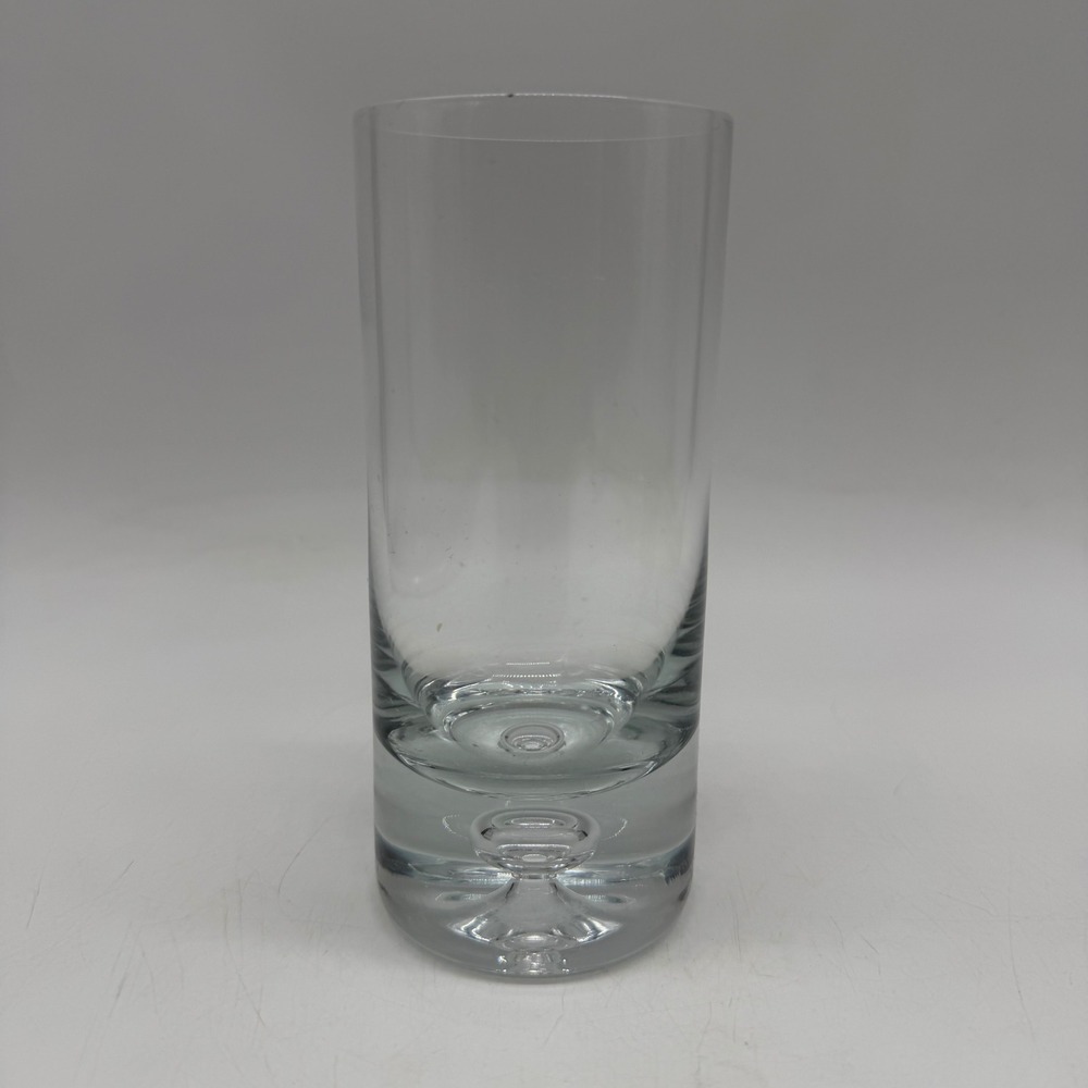 Unbranded Controlled Bubble Base Highball Glass Clear Heavy Sham Tumbler